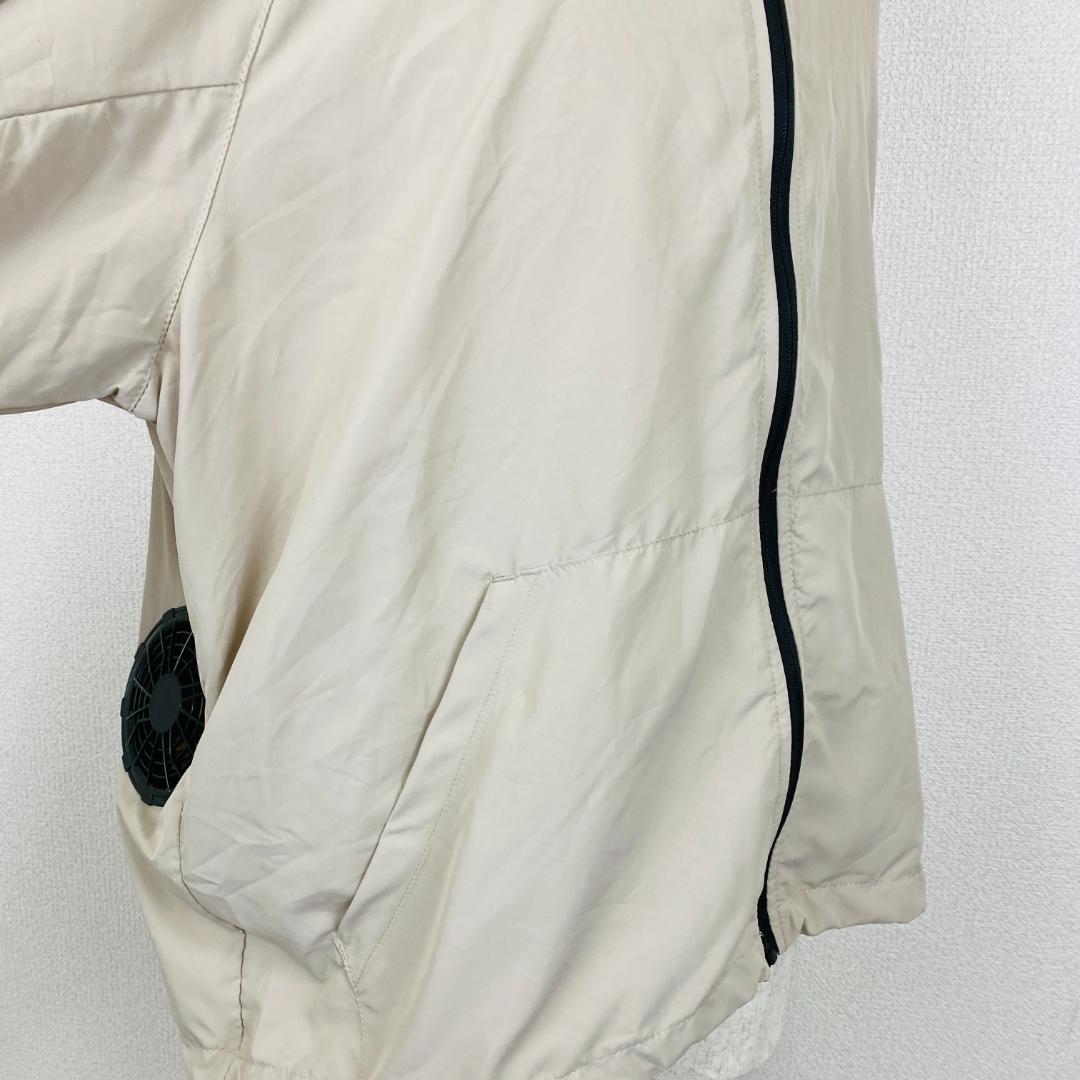 美品 空調服 ナイロン ジャケット ファン付き ベージュ 0048-A