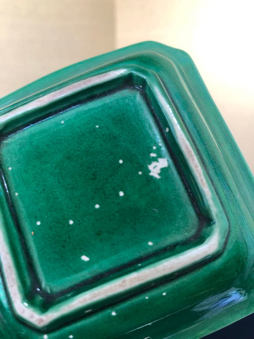 《R》珉平焼 雲龍文 隅切豆皿10客 小皿 天塩皿 淡路 1f