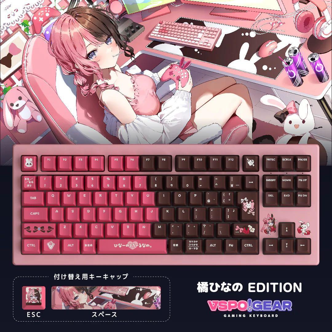 VSPO! GEAR ゲーミングキーボード　橘ひなの