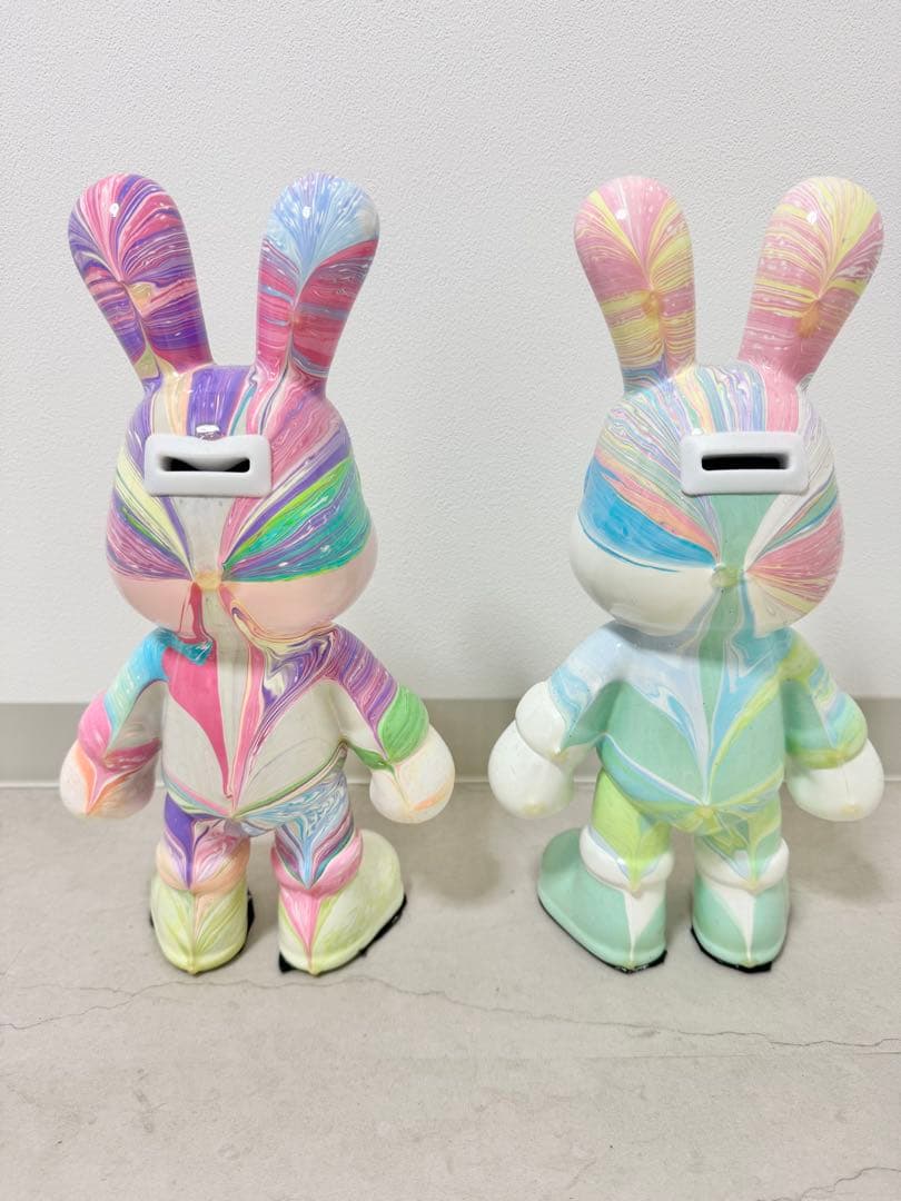 流体アート ベアアート うさぎ 2体セット