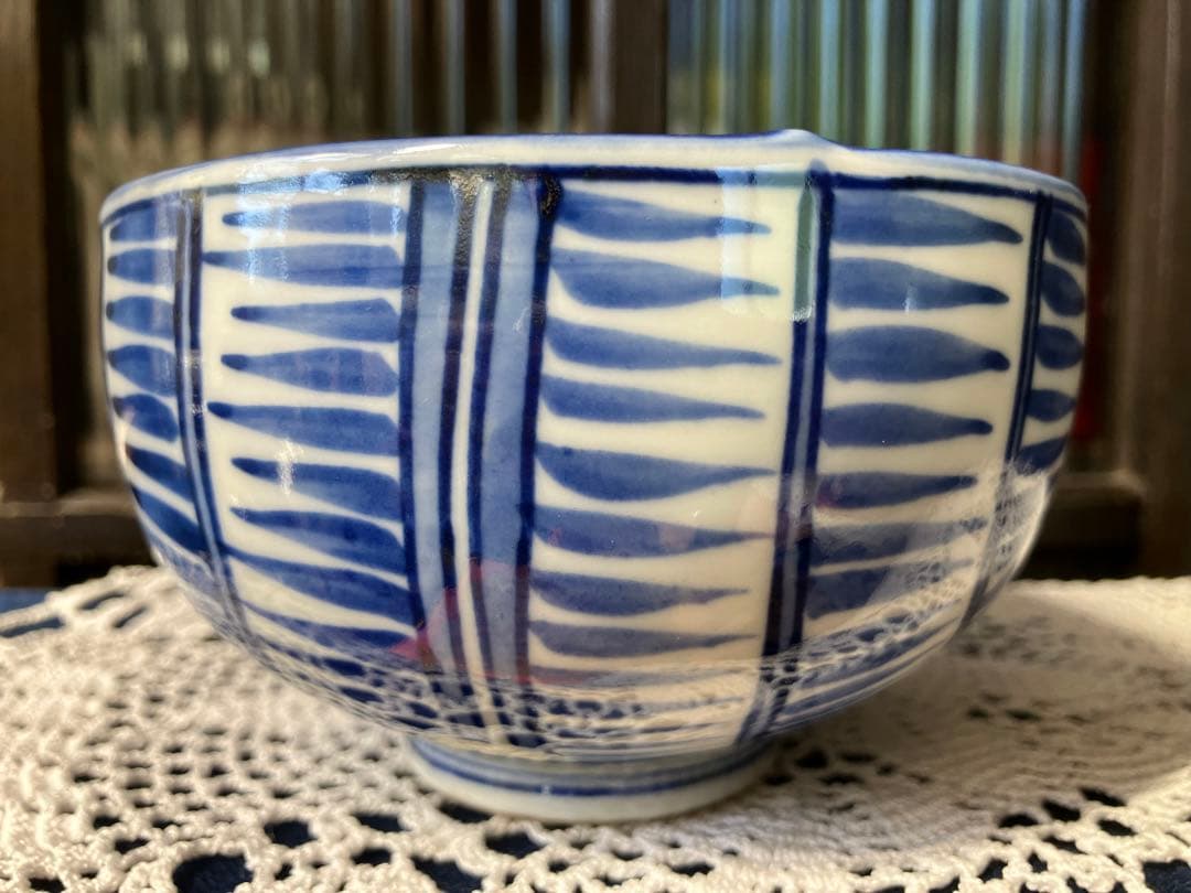善五郎作　染付俵茶碗