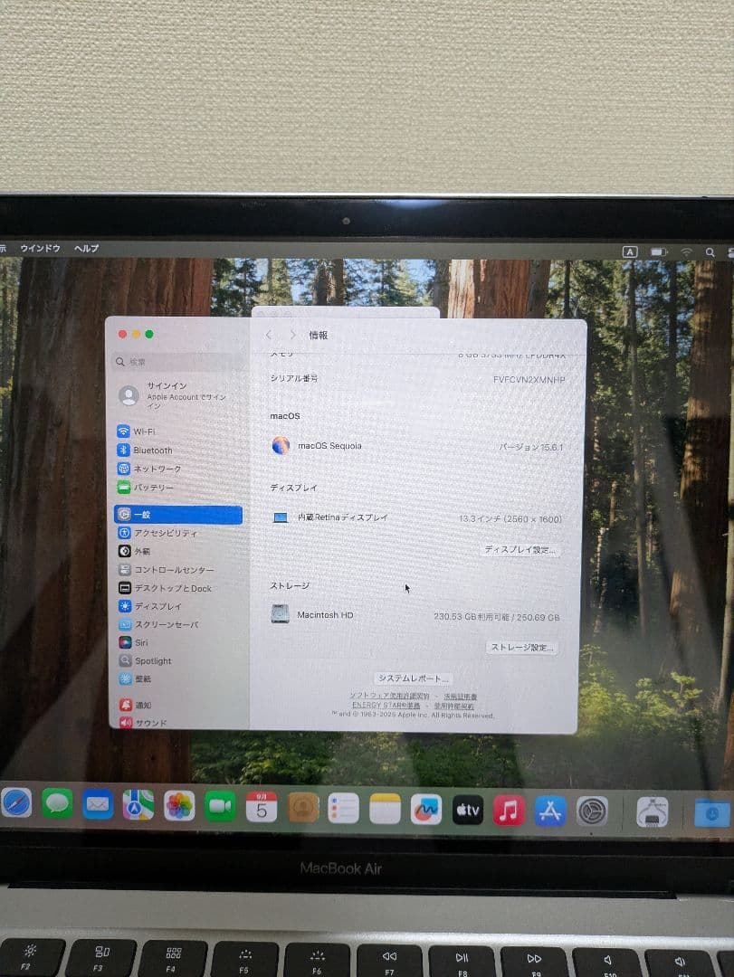 Apple MacBook Air 2020 13インチ スペースグレー