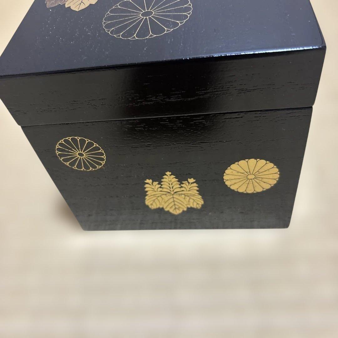 お茶箱　黒
