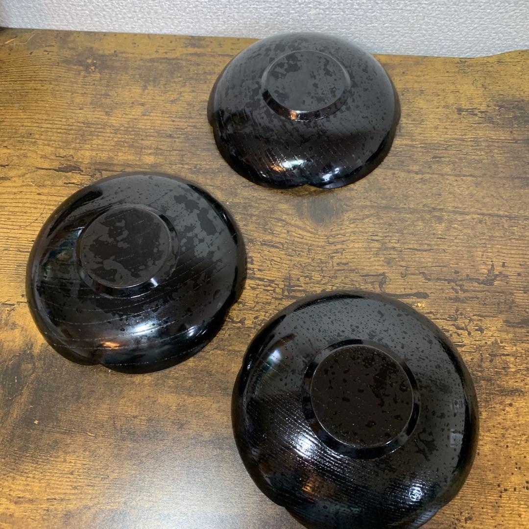 E-1 【京都 たち吉】銘々皿 5枚セット 朱塗 梅型 菓子皿 漆器 共箱付き