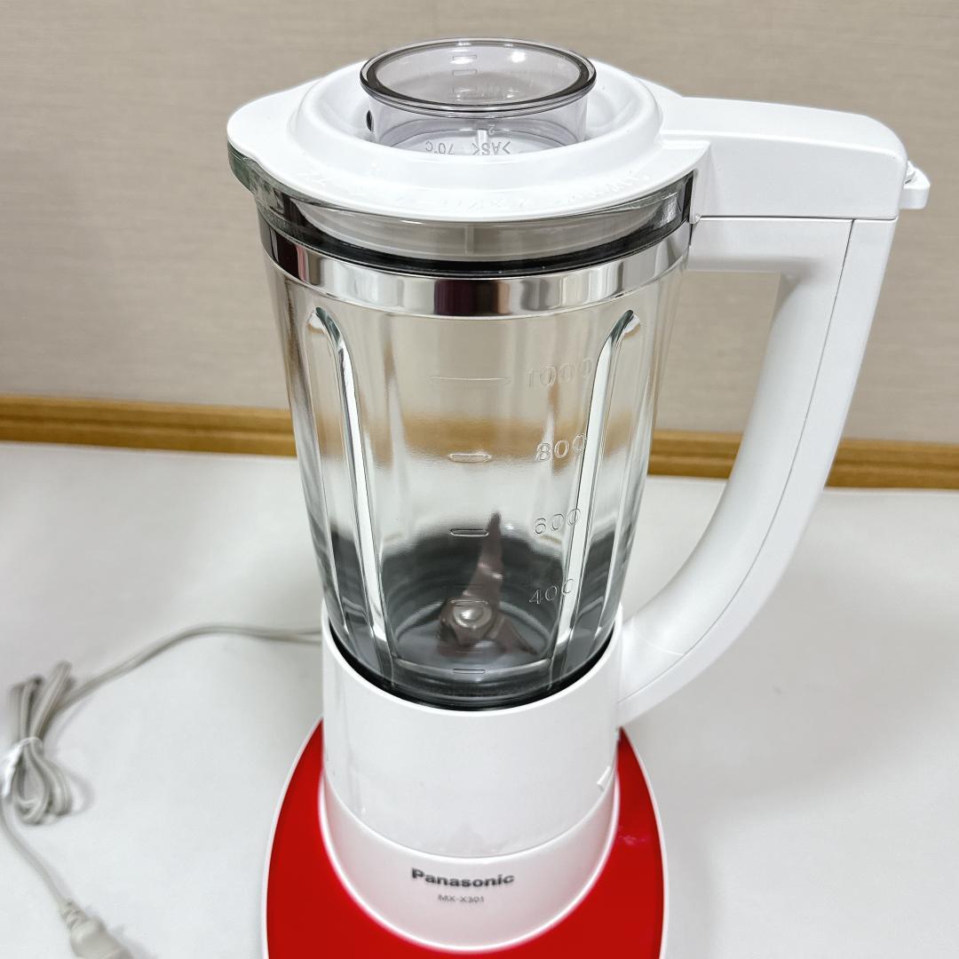 【未使用に近い】パナソニック MX-X301-Rミキサー 1000mlレッド
