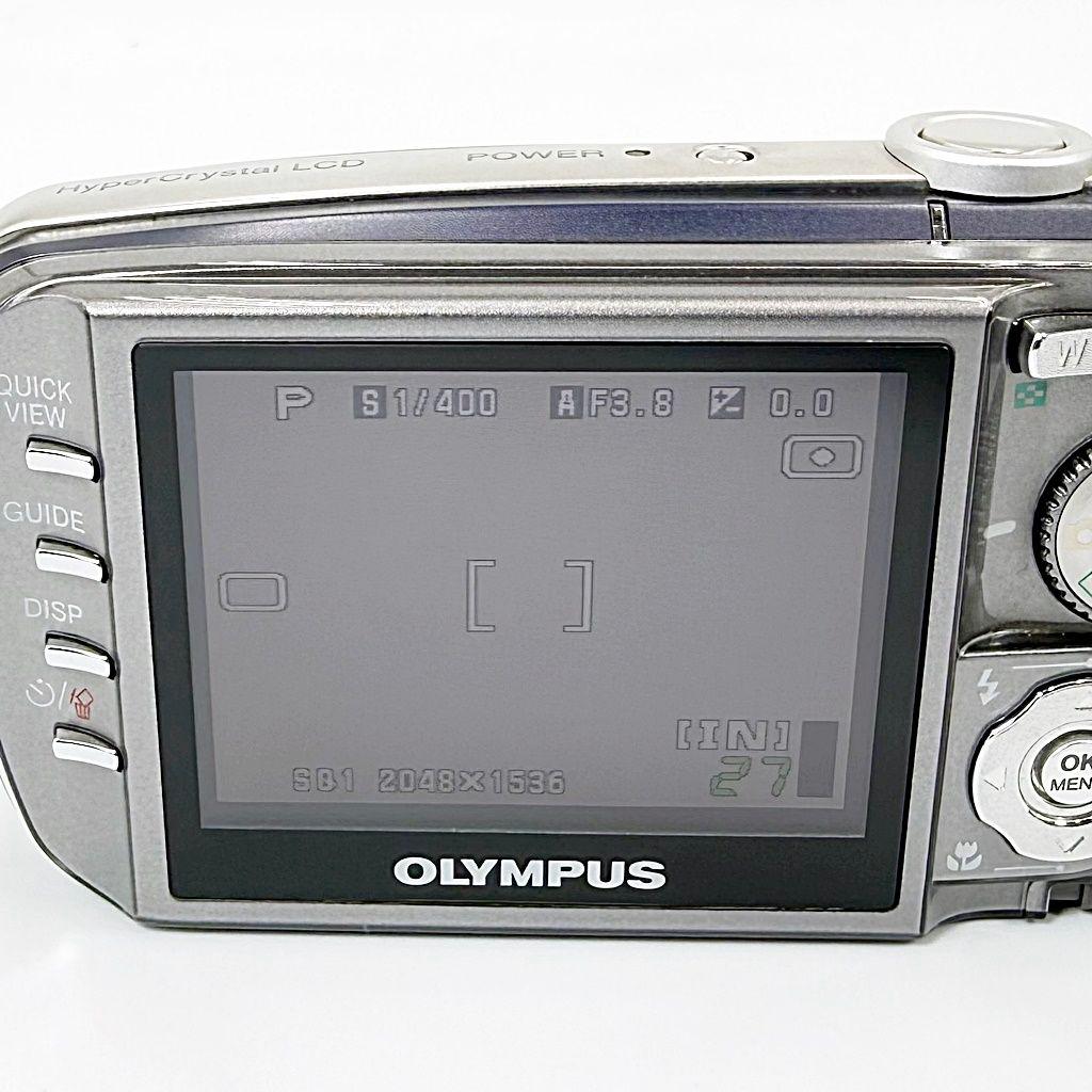 【美品】オリンパス μ DIGITAL 800 ダークブルー コンデジ カメラ