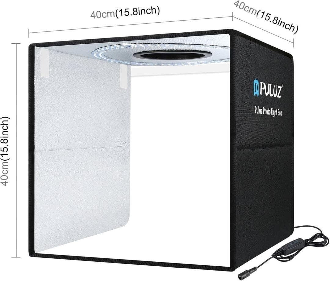 撮影ボックス 40cm 3色調光 160個leds 3200 K-6500K