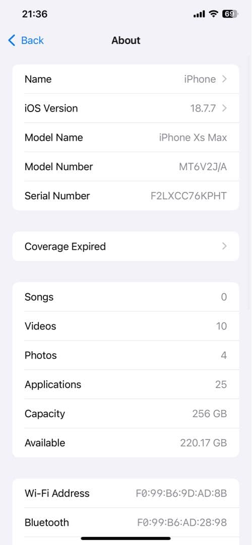 美品 iPhone XS Max 256GB シルバー
