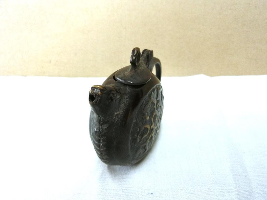 処分価23（火）22時まで【水滴　文房具　習字道具　銅器獣口 】◆硯　筆筒　鑑賞