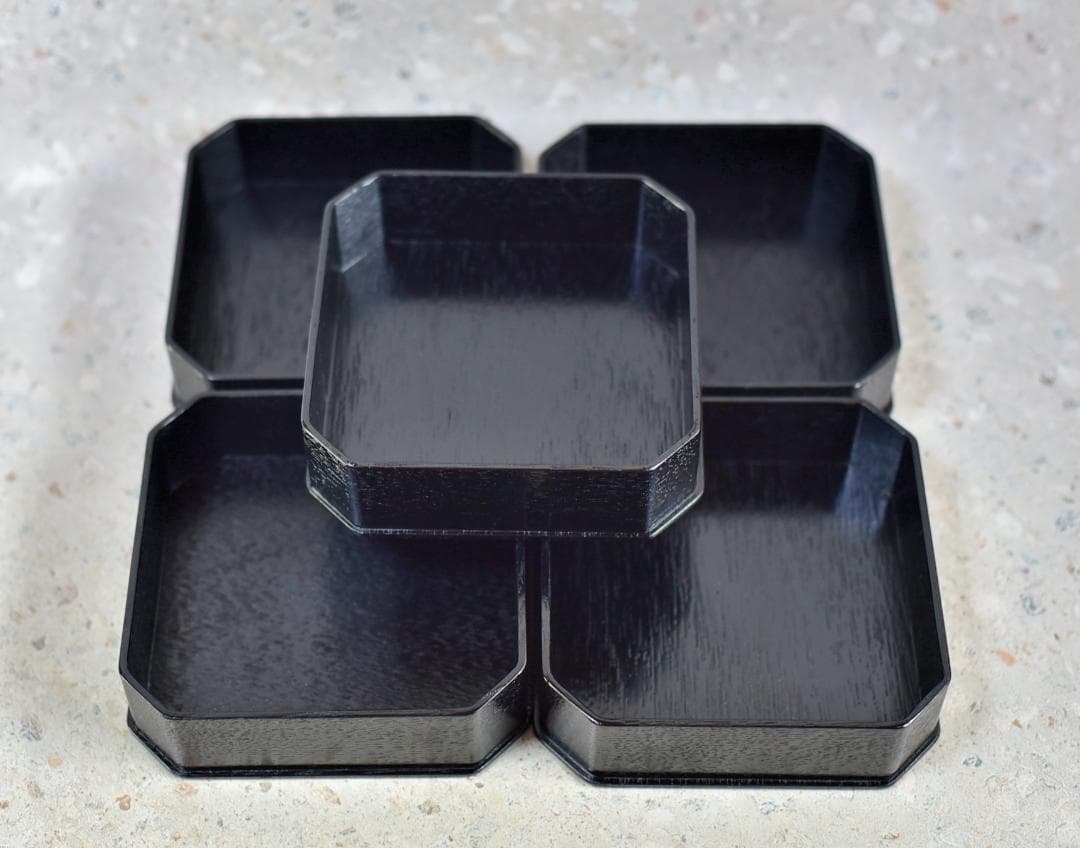 柿合せ緑高、お重　菓子器【極上品】　台所用品、お茶道具/共箱