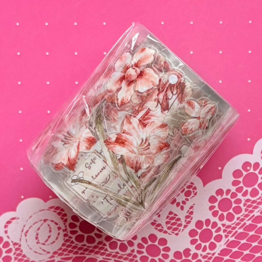PET 绯色遐想 ダイカット加工 5.5cm×5.25cm 海外マスキングテープ