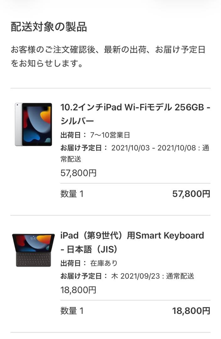 iPad(第9世代)Wi-Fi 256GB + Smart Keyboard