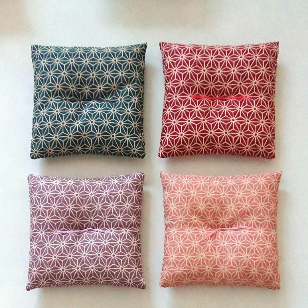 ミニ座布団 置物用 麻の葉(小) ハンドメイド ミニチュア