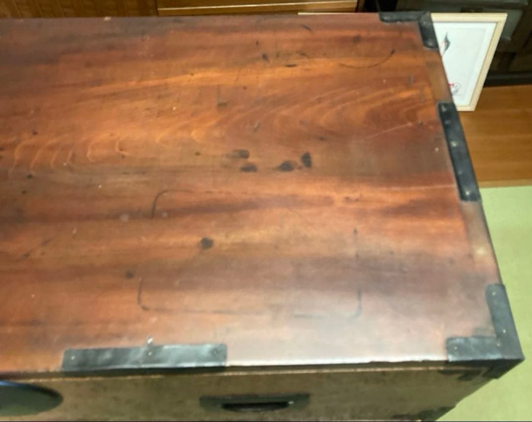 金具付き和簞笥♦️上下の下段(画像1)♦️たのめる便利用のため上下分けて出品発送