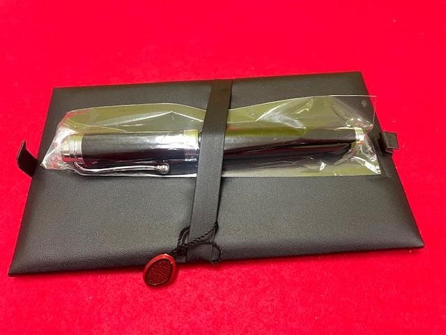未使用品 アウロラ万年筆 タレンタム ブラック 14k EF 即日配送