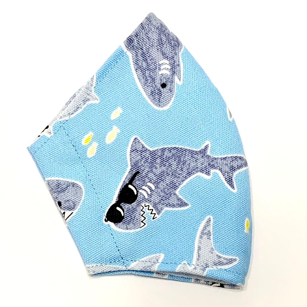 No.467 オーダーマスク　サメ　サングラス　ハンドメイド　海の生き物