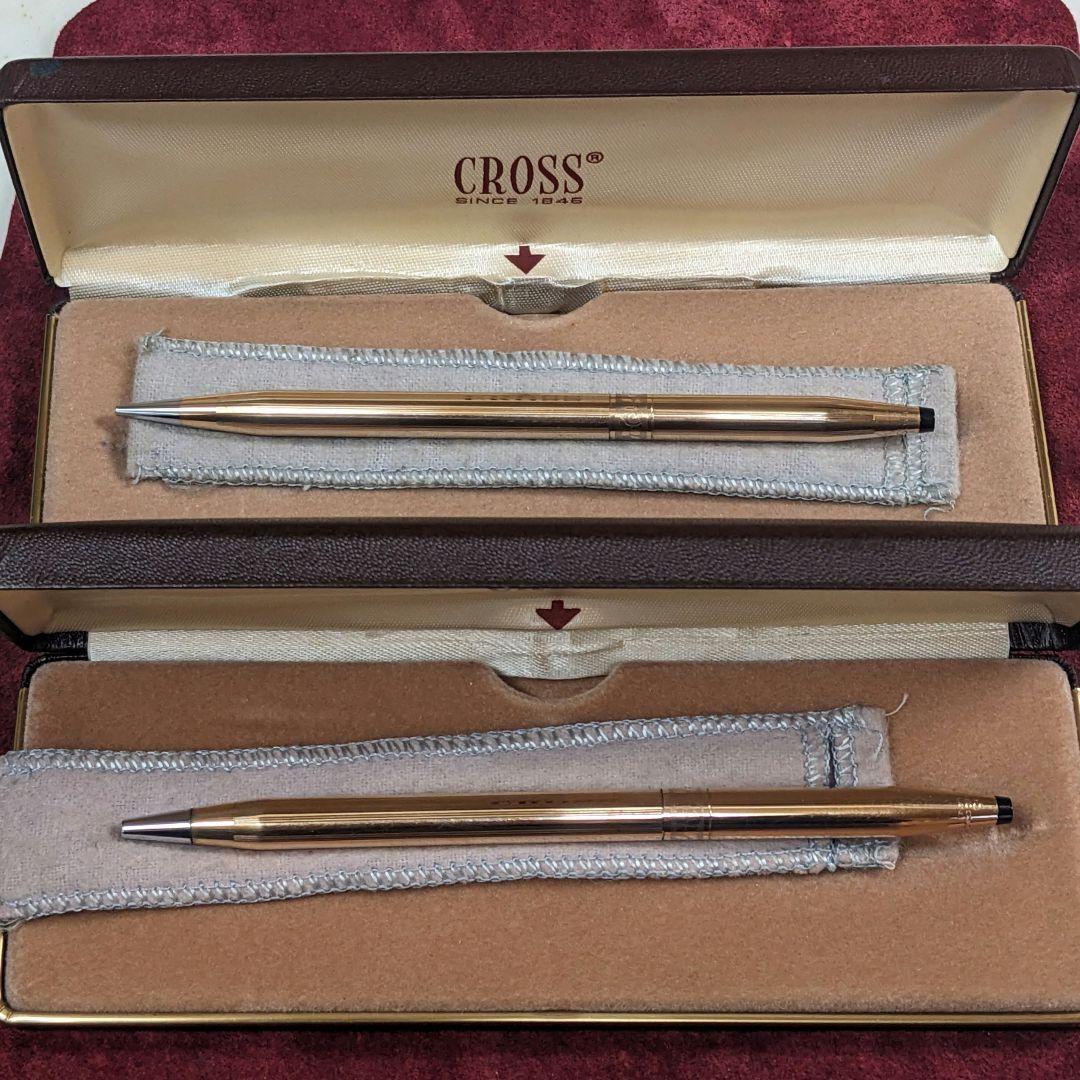 CROSS クラシックセンチュリー 14金張 クリップレス ボールペン+ペンシル