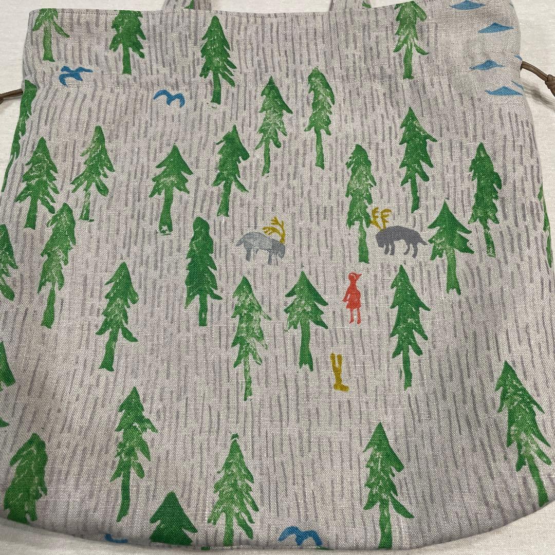 巾着バッグ　ミナペルホネン　ハンドメイド　one day