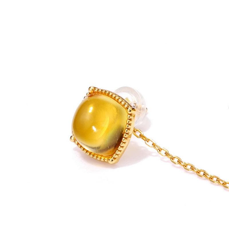 ＜受注制作＞シトリンのペンダント　シルバー　上品　シンプル　0333