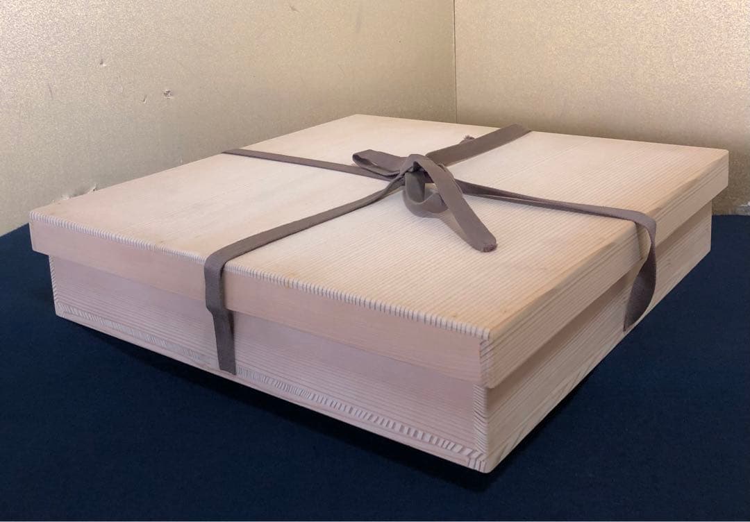 《R》茶道具 遠山蒔絵 炉縁 藤岡研斎 共布 共箱　260317A3