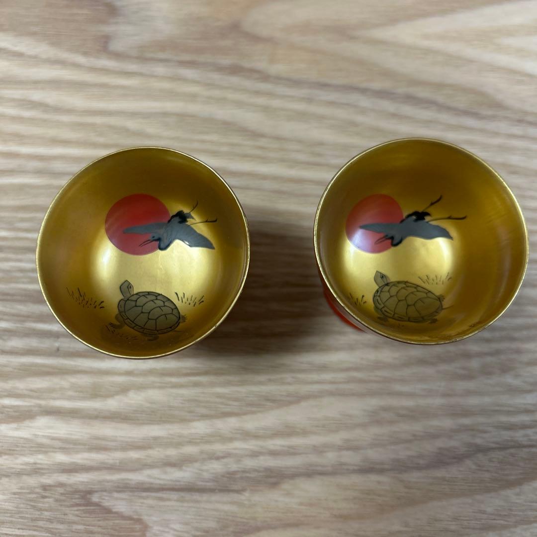 輪島塗　蒔絵　金魚　盃洗　鶴亀　盃杯　骨董品　美術品　工芸品
