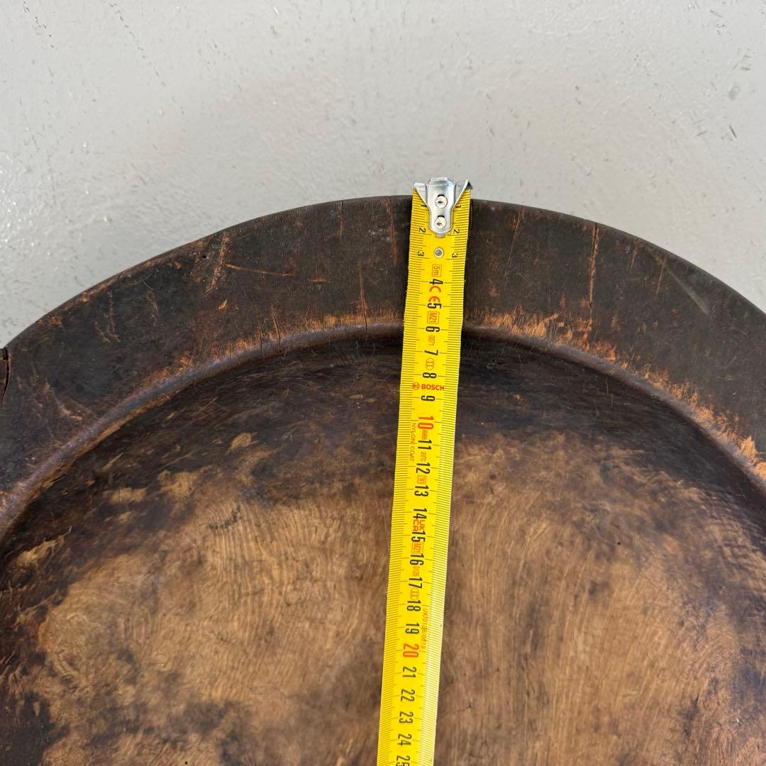 アンティーク　木製大皿　こね鉢 無垢材　直径56cm