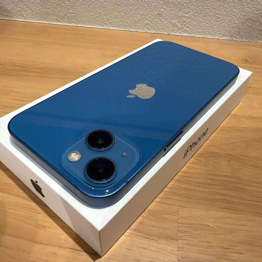 iPhone13ブルー256GB 箱・新品ガラスフィルム付