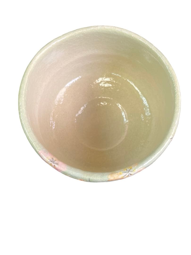 茶碗　楽焼　枝垂桜　吉村楽入　桐箱　抹茶茶碗　抹茶碗　茶道具　抹茶