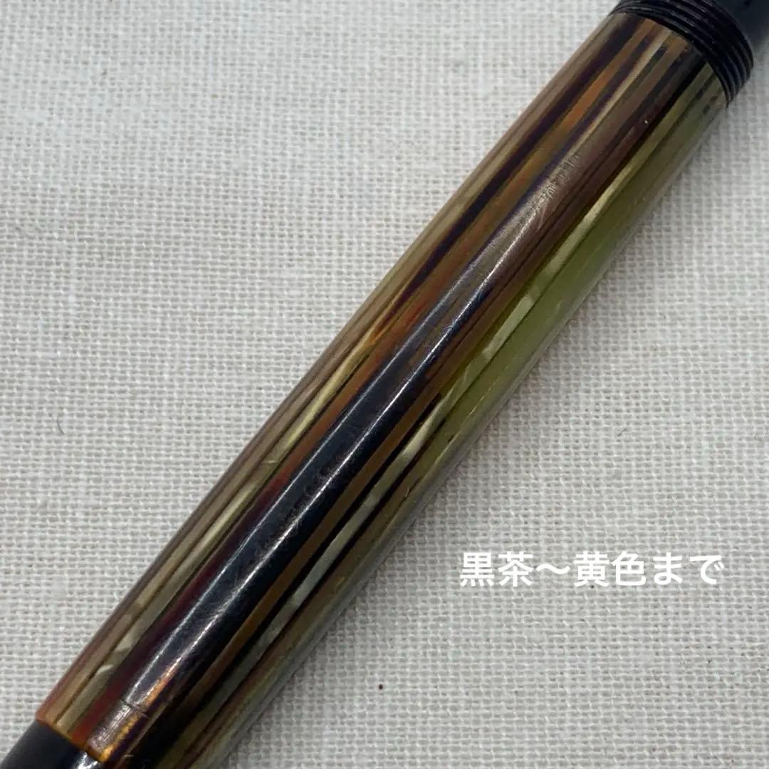 【名作50s】ペリカン　500NN 14C M 万年筆　茶縞　トータスシェル