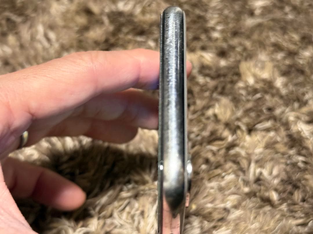 画面割れ iPhone X SIMロック解除 256GB シルバー