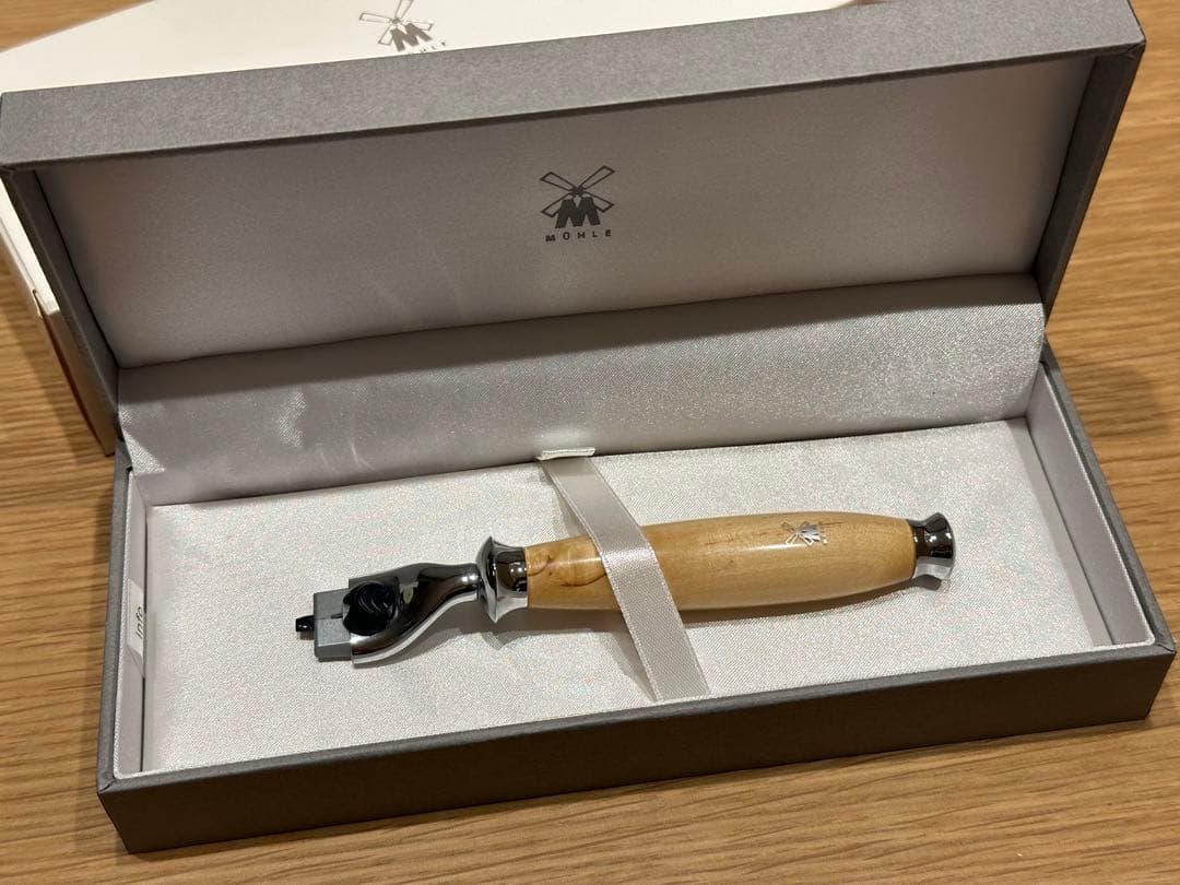 ミューレ muhle カミソリホルダー mach3 カレリアンバールバーチ