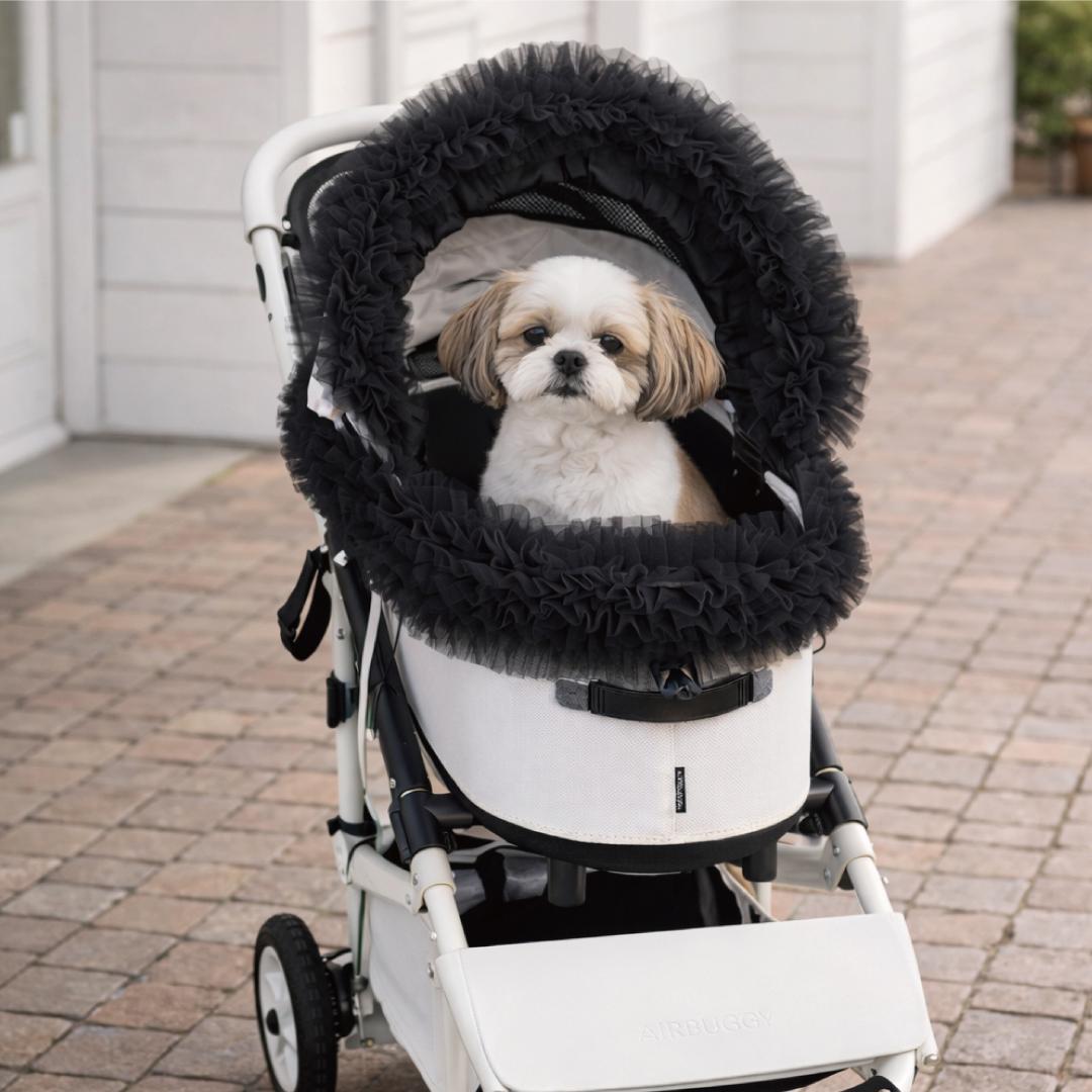 ペットカートアクセサリー M ブラック飾り レースデコ 犬 猫 ペット おしゃれ