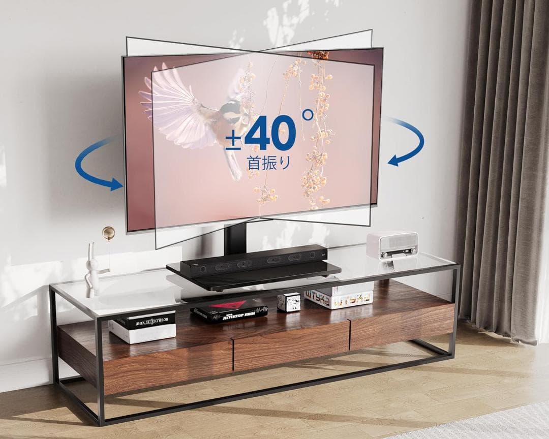 壁寄せテレビスタンド 32～65インチ対応 耐荷重40KG