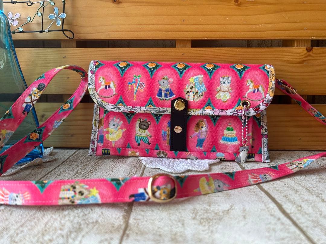ぽんこ♡22ファブリック yukiemon バッグ長財布