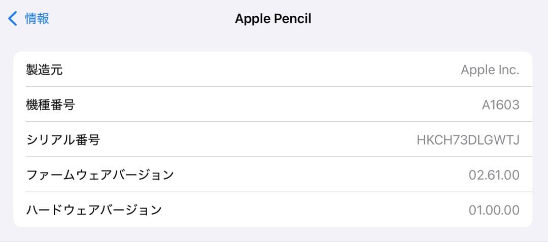 良品　外箱　充電端子付属　正常動作品 Apple Pencil 第1世代　R12