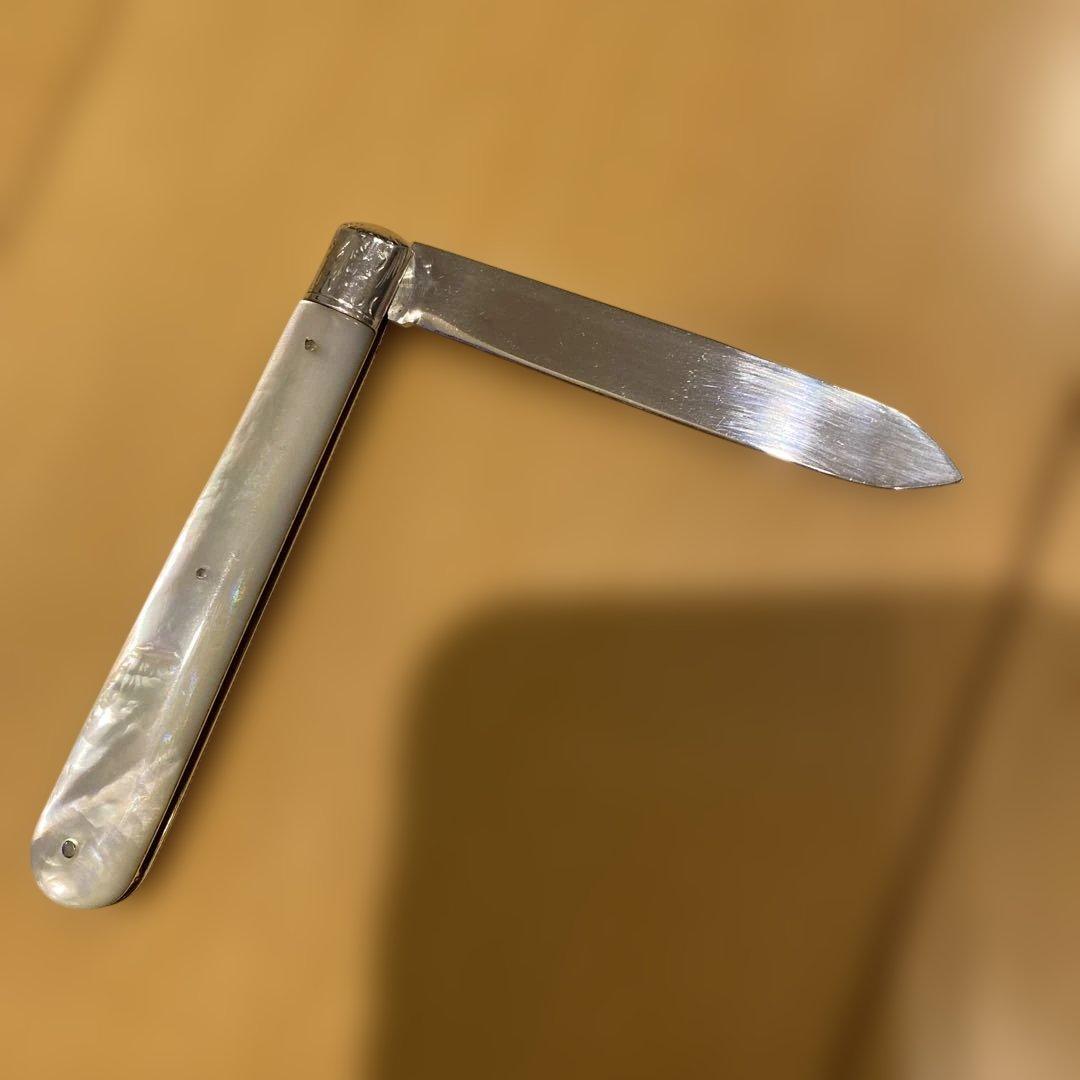 【シェフィールド・ナイフ、高級銀製フルーツナイフ（J.Y.C製）】アンティーク