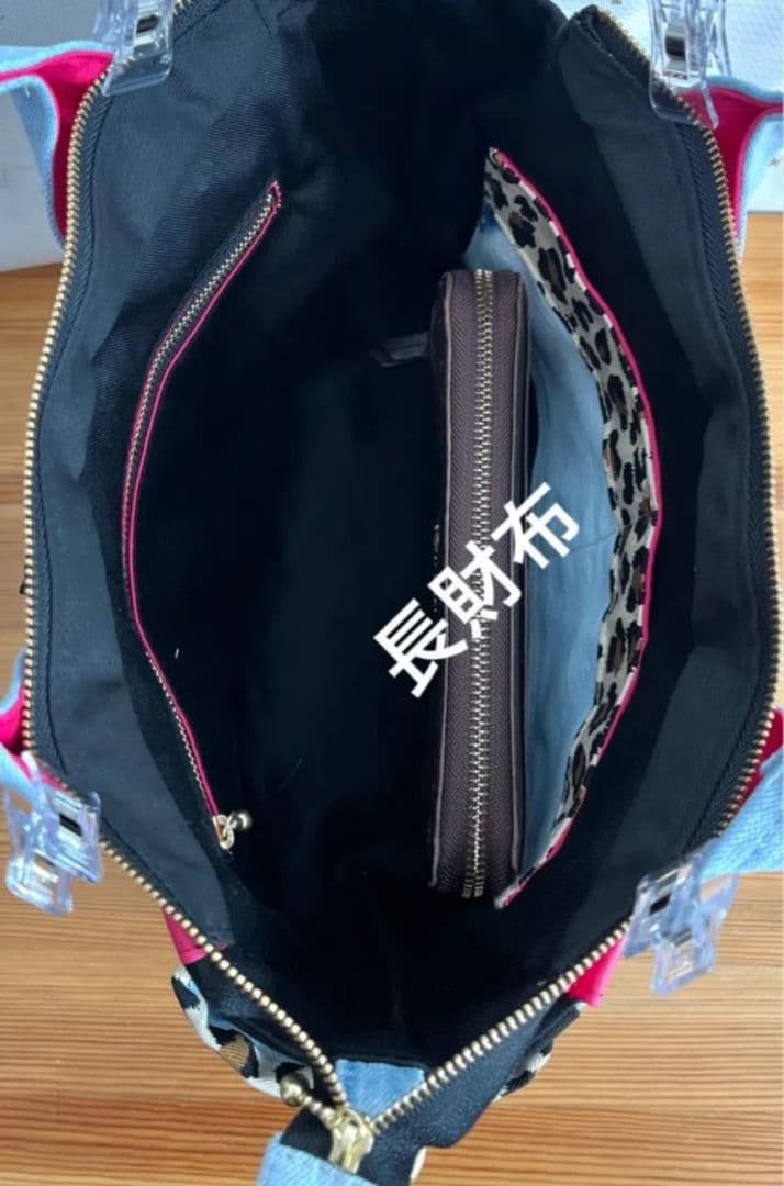 ダメージデニムリメイクバッグ（M）No.973☆ハンドバッグ　ミニミニポーチ