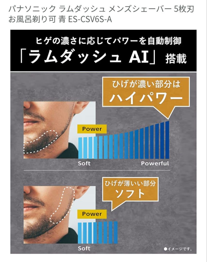 Panasonic パナソニック ラムダッシュ 5枚刃 ES-CSV6S-A