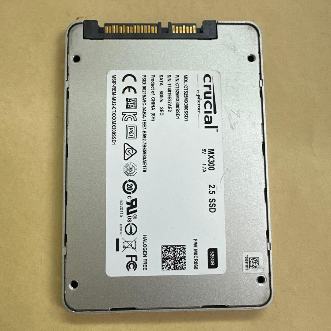 17. crucial 500GB SSD 2.5インチ SATA 動作確認済