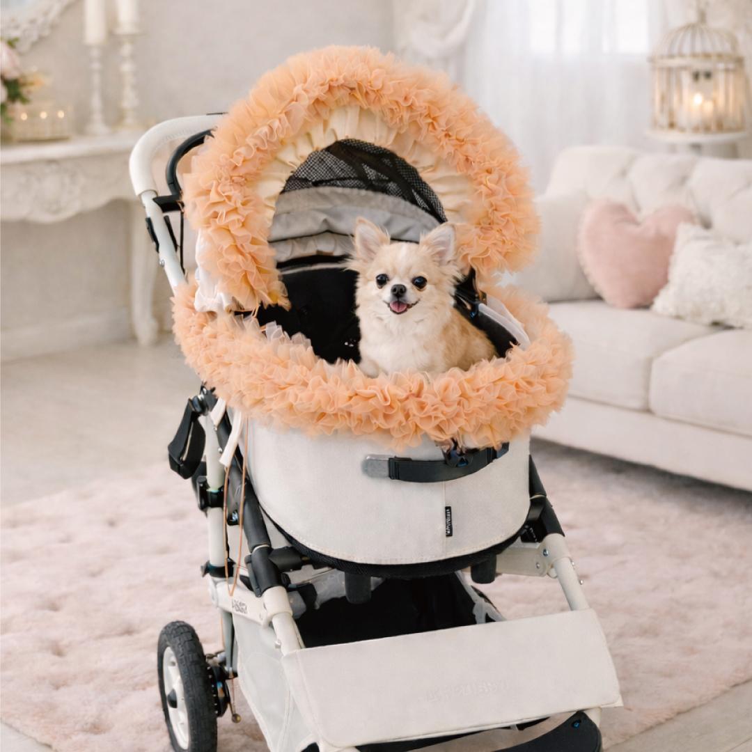 ペットカートアクセサリー M ベージュ飾り レースデコ 犬 猫 ペット おしゃれ