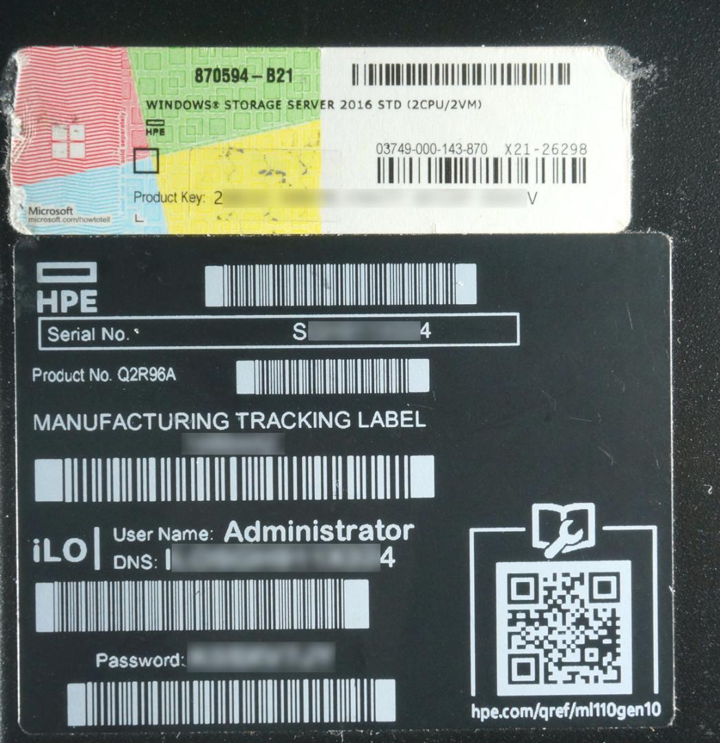 HP タワー型サーバー StoreEasy 1560 (ML110 Gen10)