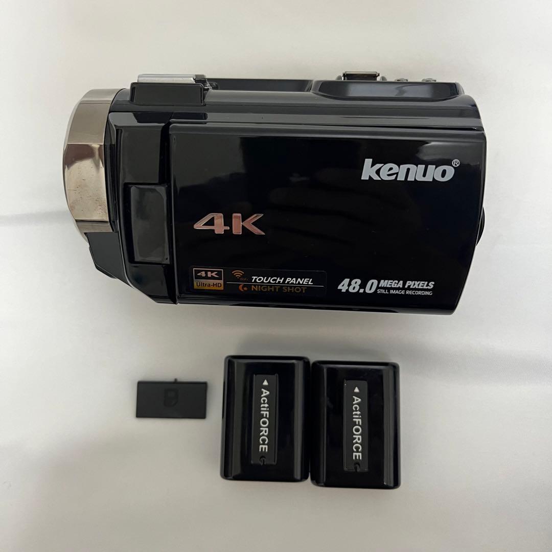 kenuo デジタル4kハンディビデオカメラ　ビデオカメラ　動作確認済　おまけ付