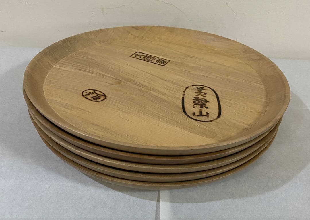 大徳寺　木製　丸盆　5枚　茶道具　懐石道具