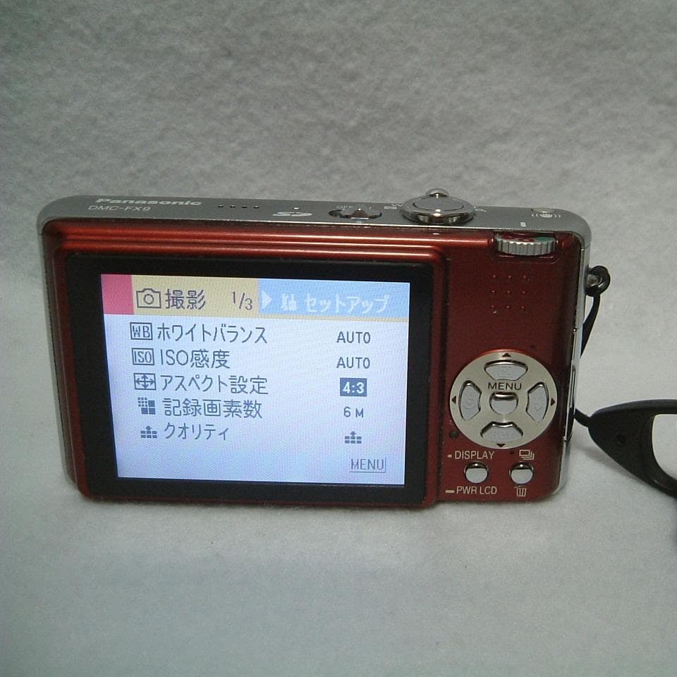 【動作品】Panasonic LUMIX DMC-FX9 レッド