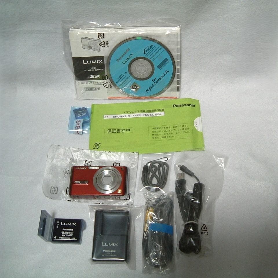 【動作品】Panasonic LUMIX DMC-FX9 レッド
