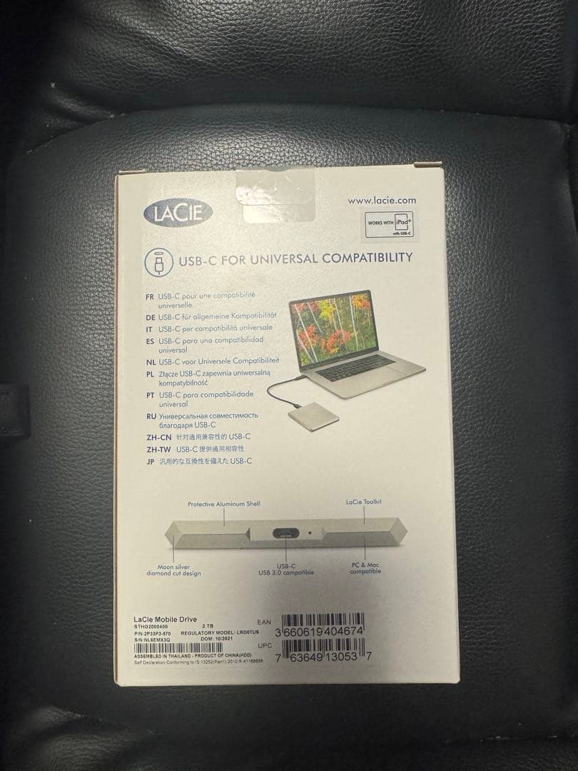 LaCie Mobile Drive 2TB USB-C 外付けHDD 未使用
