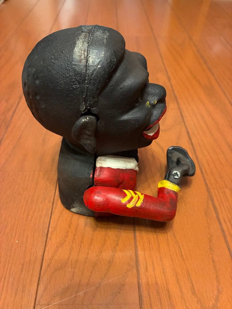 メカニカルバンク　アイアンバンク　黒人貯金箱