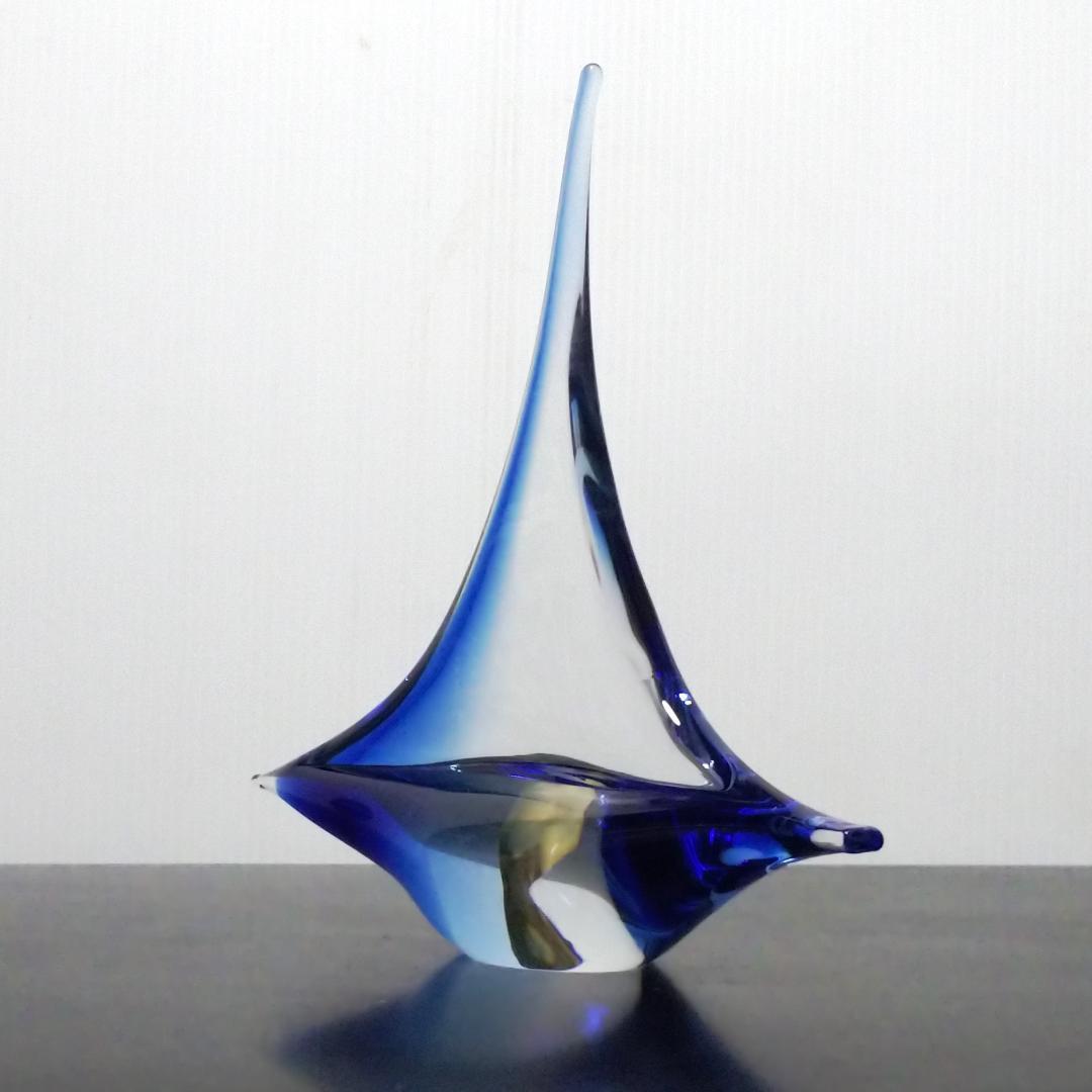 Marcolin Art Crystal マルコリン クリスタル ボート 船 青