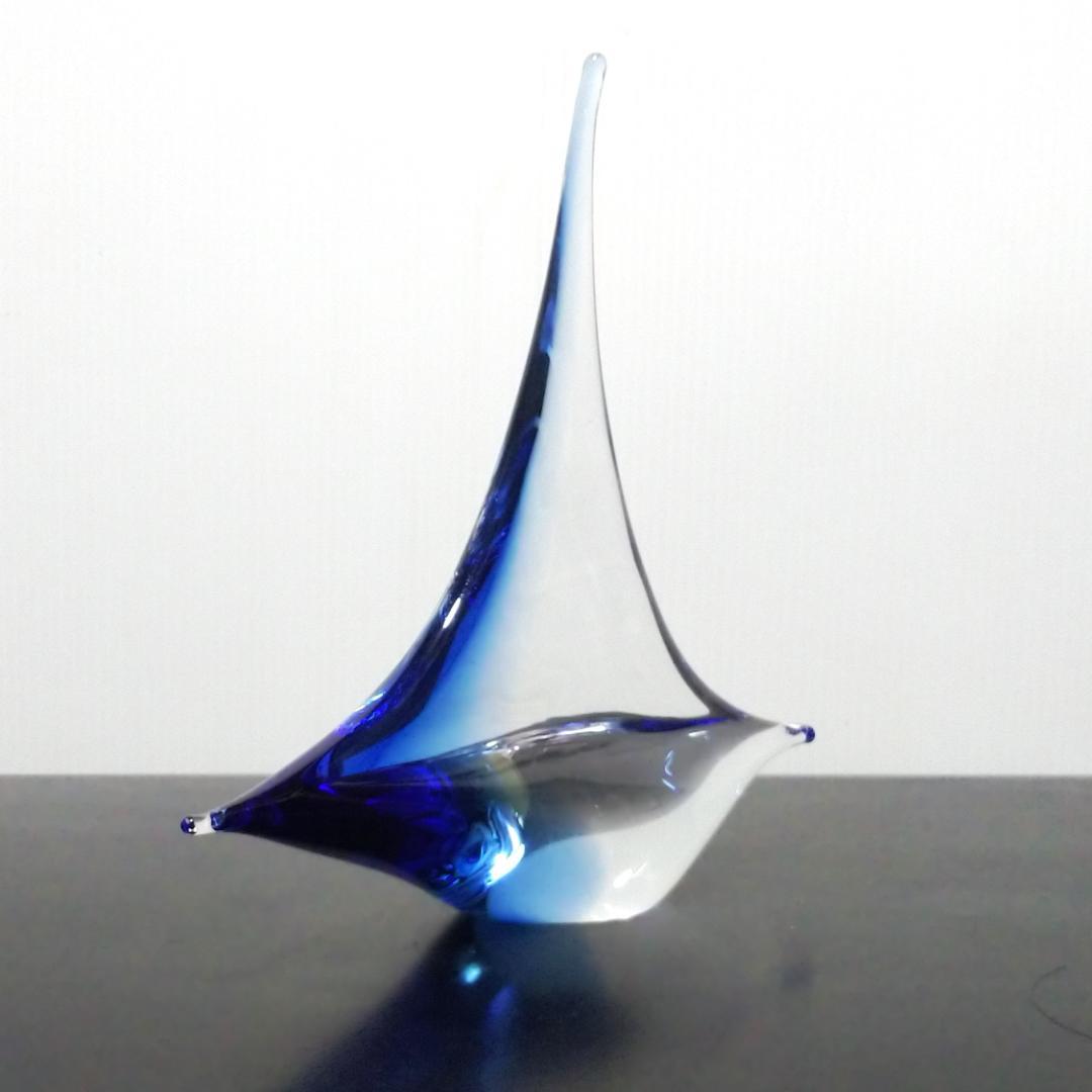Marcolin Art Crystal マルコリン クリスタル ボート 船 青