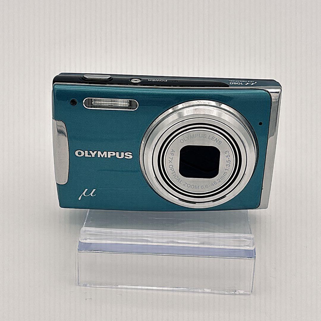 美品 OLYMPUS μ1060 コンデジ 10MP 光学7倍ズーム 付属品多数